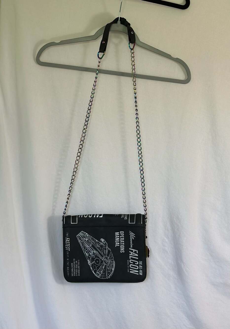 BioWorld Star Wars Han Solo Millennium Falcon Operations Manual Crossbody Bag